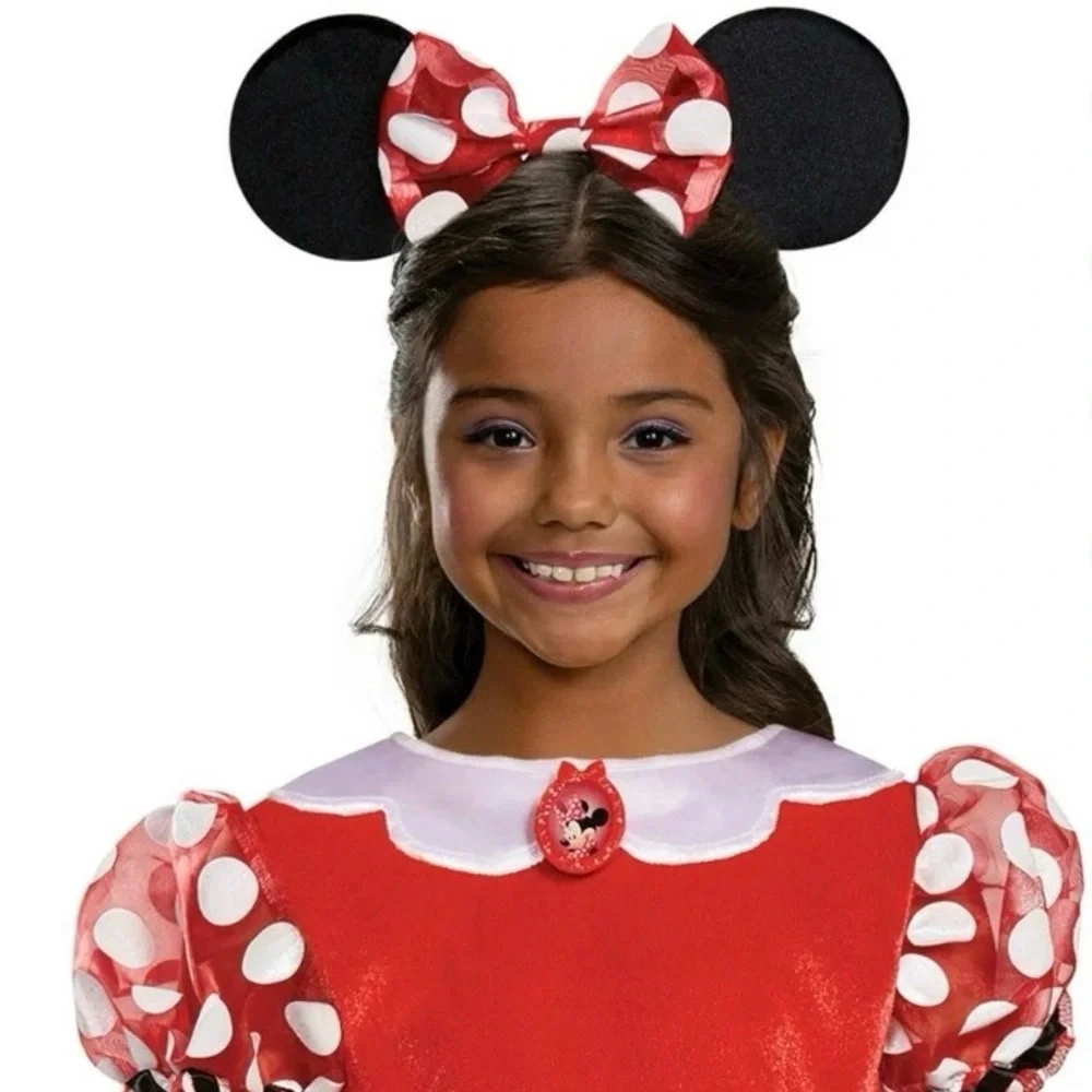 Disney Minnie Mouse Costume for Girls, Red Polka Dot, Girls Size 6-6x - Picture 4 of 10